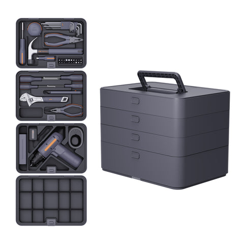 JIMIHOME Stackable Tool Kit X Tray Set
