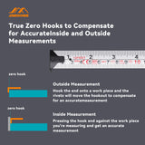 JIMIHOME Household Tool Essential 12 Ft. Tape Measure
