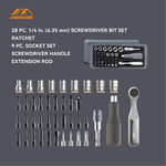 JIMIHOME SNAP to GO Mini Ratchet and Screwdriver Set 41-Pieces