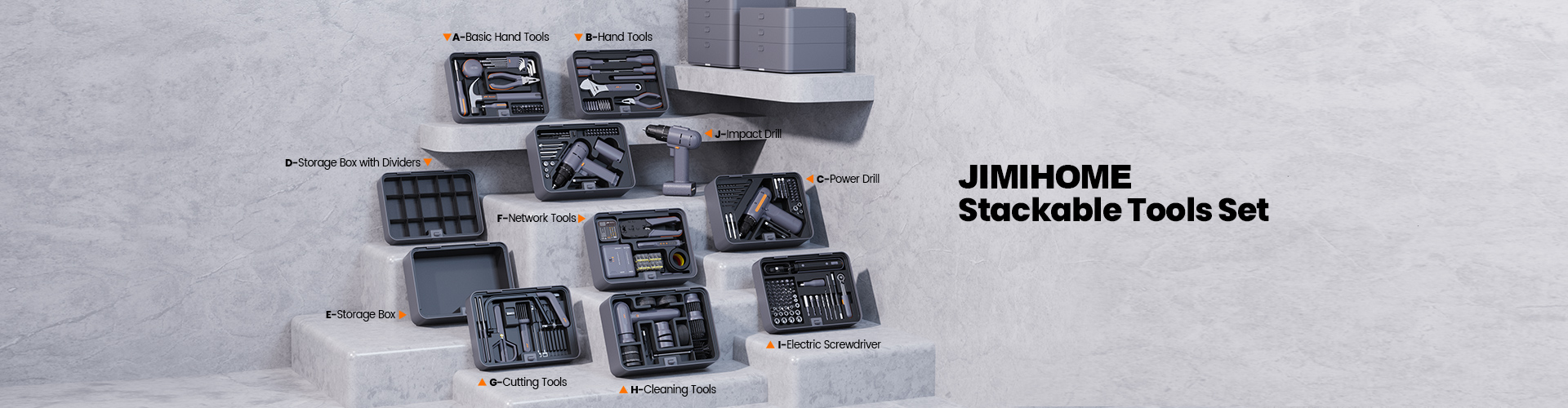 STACKABLE TOOLS SET