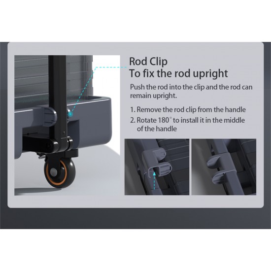 HANDCART Portable Folding Hand Truck Rolling Crates with Wheels 75KG Load-bearing