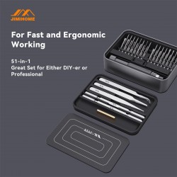 51pcs Precision Magnetic Screwdriver Set with Tweezers and Bits for Electronics Laptop Repair