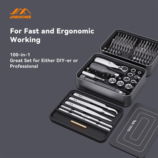 100pcs Multi-Functional Screwdriver Set with Ratchet for Electronics Furniture Bicycle Repair 100pcs Multi-Functional Screwdriver Set with Ratchet for Electronics Furniture Bicycle Repair