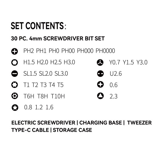 30PCS Portable Automatic Pen Mini Precision Electric Screwdriver Set Cordless DIY Repair For Phone Laptop