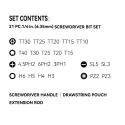 23pcs Screwdriver Set for Hardware Electronic Devices Bike Repair