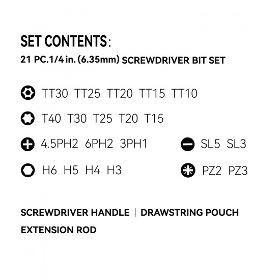 23pcs Screwdriver Set for Hardware Electronic Devices Bike Repair 23pcs Screwdriver Set for Hardware Electronic Devices Bike Repair