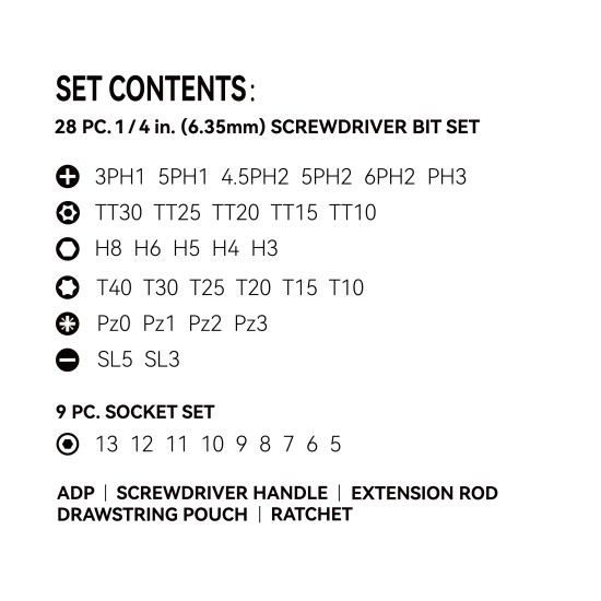 41-Pieces Ratchet Screwdriver Set