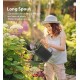 Stackable gardening tools set with wheels smoothly moving storage for watering can Stackable gardening tools set with wheels smoothly moving storage for watering can