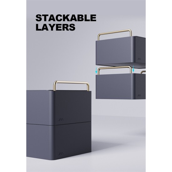 Stackable gardening tools set with essential tools