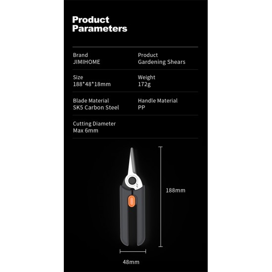 GARDENING SHEARS SK5 Carbon Steel Blade With Safe Lock Landscape Flower Arrangement