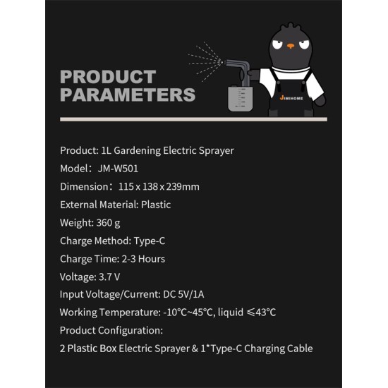 1L ELECTRIC SPRAYER 1L ELECTRIC SPRAYER