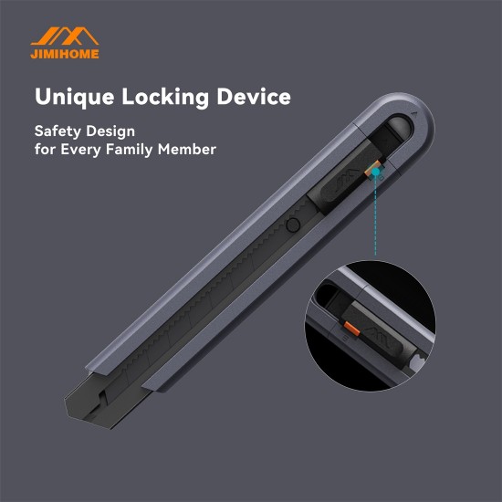 Stretch Utility Knife Paper Cutters Carbon Steel Blades Pocket Knife with Safety Lock Handicraft Tool