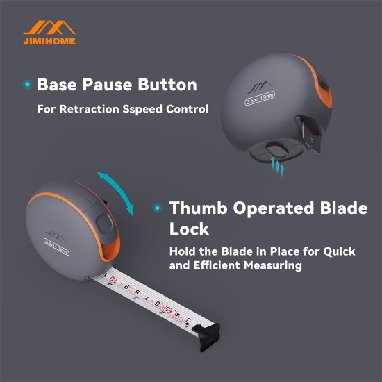 Household Tool Essential 12 Ft. Tape Measure 3.5 m Metric Imperial Wear Corrosion Resistant Nylon-Coating Impact-Resistant Retraction Speed Control Blade Lock Belt Clip Wrist Strap Household Tool Essential 12 Ft. Tape Measure 3.5 m Metric Imperial Wear Corrosion Resistant Nylon-Coating Impact-Resistant Retraction Speed Control Blade Lock Belt Clip Wrist Strap