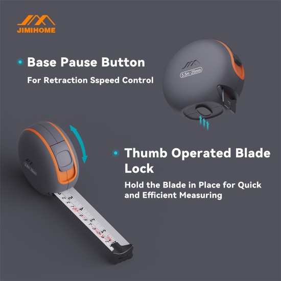 18Ft. Tape Measure 5.5 m Metric Imperial Impact-Resistant Retraction Speed Control Blade Lock True Zero Belt Clip Wrist Strap 18Ft. Tape Measure 5.5 m Metric Imperial Impact-Resistant Retraction Speed Control Blade Lock True Zero Belt Clip Wrist Strap