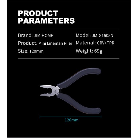 5‘’ LINE MAN PLIER 23mm Opening DIY Making handicrafts