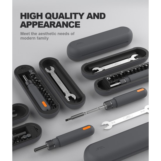 Ratchet Screwdriver Set Magnetic S2 Bits Extension Rod Household Disassembly Wrench Tool