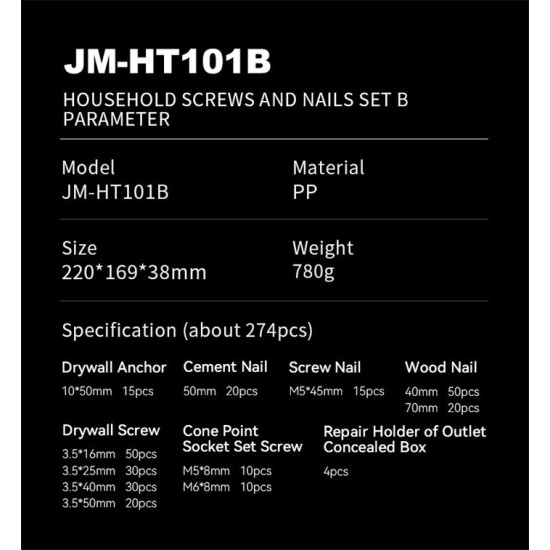 SCREWS AND NAILS SET B