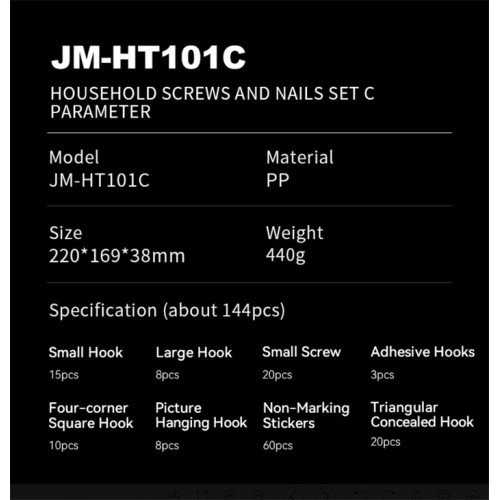 Assorted Hooks Set Self-Adhesive Hooks Bathroom Towel Clothes Storage Sticker Hooks Key Hangers Storage