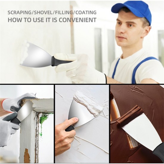 Putty Knife 1~5'' Flex Drywall Knife Paint Scraper Soft Grip Handle