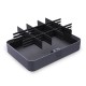 Stackable set storage box with dividers for storing tools accessories Stackable set storage box with dividers for storing tools accessories