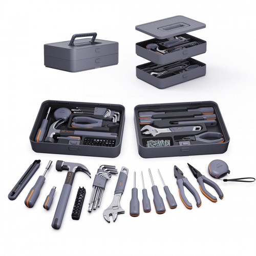 Stackable Basic Hand Tool Sets two layers for home repair